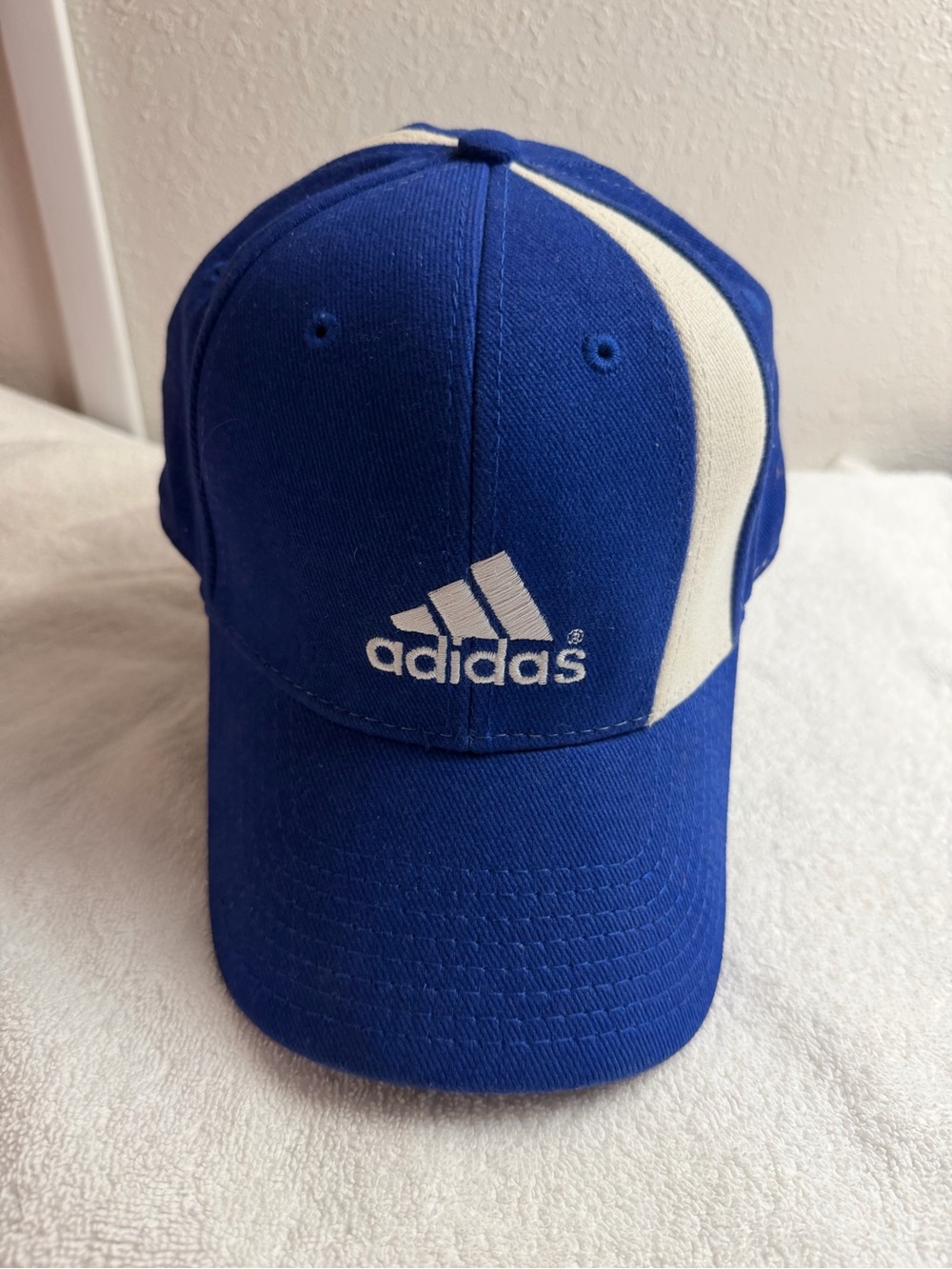 Adidas  New / Adult Strapback One Size Running Jogging Cap Hap Blue 100% Cotton